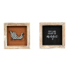 WALL ART 5X5X1.5 REVERSIBLE SLEIGH/MAGIC WOOD (12.00)