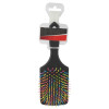 HAIR BRUSH CUSHIONED PADDLE BLACK W/WAVY MULTI NEON COLOR BRISTLES/HBA TCD