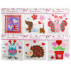 GEL CLING VALENTINE STICKERS 6AST VAL/PBH