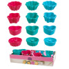 MINI BAKING CUPS 3PK/4 SILICONE SHAPES 3CLRS IN 24PC PDQ