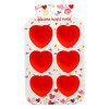 MUFFIN/CUPCAKE PAN SILICONE 6 HEART SHAPE CAVITY VAL/SLEEVE CARD