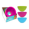 SERVING BOWL PLASTIC 9.25IN X 4.5IN H 4AST COLORS/24PC PDQ