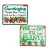 GARDEN PRINTED WALL SIGN TIN 8X10IN 4AST 12PC PDQ/LABEL