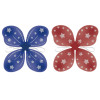 FAIRY WING PATRIOTIC 2AST RED/BLUE 17X14.5IN/PBH FAIRY WING PATRIOTIC 2AST RED/BLUE 17X14.5IN/PBH