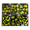 WINDOW CLING HALLOWEEN GLOW IN THE DARK 6AST 11.75 X 14.75IN