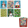 GIFT BAG PAPER LG CHRISTMAS 6AST IN 36PC PDQ 10.2x12.75x5IN MATTE FINISH