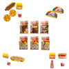 FAST FOOD TOY PLAYSET 6AST IN COLOR WINDOW BOX AGE 3+