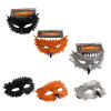 BIRD MASK W/DELUXE SOFT TOUCH MATERIAL ADULT SIZE BLACK/SILVER/ORANGE/HEADER
