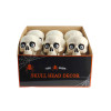 SKULL HEAD W/ALIVE LOOKING EYES 6.3x7.87x6.46IN BONE COLOR IN 12PC PDQ/HT