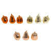 PUMPKIN/ACORN/GOURD METALLIC HARVEST TABLE DECOR 3AST SHAPES/3COLOR 3.5IN H/UPC