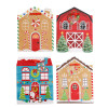 GIFT BAG LARGE CHRISTMAS HOUSES 4AST 10X12.5X5IN W/RIBBON HANDLE UPC LABEL