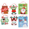 WALL PLAQUE CHRISTMAS 6AST MDF/GLITTER/UPC LABEL