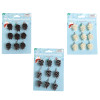 ORNAMENTS MINI TREE PINECONES 9PK PLASTIC 3.25IN 3AST WHITE/FROSTED/NATURAL XM/TCD