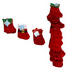 MINI STOCKING 2PK VELVET SANTA BELT OR ELF CUFF 7.5INL ON 12PC PRELOADED MSDGSTRIP/JHOOK/HT