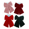 BOW DELUXE VELVET PUFFY W/GOLD DOTS 9.5X12IN 4AST COLORS/XM TCD