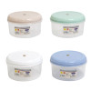 FOOD STORAGE CONT 48 OZ/6.25 CUPS 4 COLOR LIDS WITH CLEAR BOTTOM