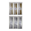 TISSUE PAPER 8 SHEET SILVER/GOLD METALLIC PRINT W/COORD SOLID 6AST LONG FOLD PARTY PRTD OPP