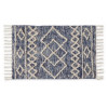 SCANDINAVIAN RUG 2X3 LOOMED SHAG FRENCH BLUE 100%COTTON