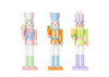 NUTCRACKER EASTER WOOD 10IN 3AST CARROT-EGG-FLOWER W/LABEL