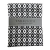 TABLECLOTH 60IN W/ZIPPER BLACK IKAT ROUND INDOOR/OUTDOOR WATER/STAIN RESISTANT 100%POLYESTER