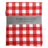 TABLECLOTH 60IN TANGO RED CHECKER ROUND INDOOR/OUTDOOR WATER/STAIN RESISTANT 100%POLYESTER