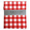 TABLECLOTH 60IN TANGO RED CHECKER ROUND INDOOR/OUTDOOR WATER/STAIN RESISTANT 100%POLYESTER