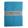 TABLECLOTH 60X120 W/ZIPPER STORM BLUE TONAL LATTICE PRINT INDOOR/OUTDOOR WATER/STAIN RESISTANT 100%POLYESTER