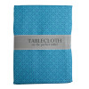 TABLECLOTH 60X120 W/ZIPPER STORM BLUE TONAL LATTICE PRINT INDOOR/OUTDOOR WATER/STAIN RESISTANT 100%POLYESTER