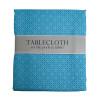 TABLECLOTH 60X84 W/ZIPPER STORM BLUE TONAL LATTICE PRINT INDOOR/OUTDOOR WATER/STAIN RESISTANT 100%POLYESTER