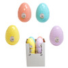EASTER EGG JUMBO FACETED 4.25X5.87IN 4AST PASTEL COLORS/COLOR LABEL/CASE CUT CARTON