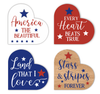 TABLE DECOR PATRIOTIC HEART MDF W/TIP-ON 4AST IN 24PC PDQ