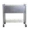 MOBILE FILE CART W/OPEN TOP METAL MATTE GRAY 28.25X13.75X27.38 BROWN BOX