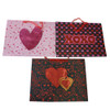 GIFT BAG VALENTINE XL W/GLITTER TIPON 3AST 16X12X5.5IN/UPC LABEL