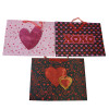 GIFT BAG VALENTINE XL W/GLITTER TIPON 3AST 16X12X5.5IN/UPC LABEL