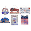 WALL PLAQUE PATRIOTIC 6AST MDF/LABEL