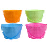 EASTER BASKET PLASTIC WEAVE 10.7 X 9.84 X 6.3IN 4ASST COLORS/EASTER HANGTAG