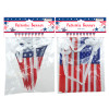 BANNER PATRIOTIC POLYESTER SQUARE & TRIANGE FLAG 2AST 9.84FT OPP BAG HDR