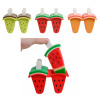 ICE POP MOLD 4PK 3AST FRUIT LIME.ORANGE/STRAWBERRY SLEEVE CARD