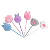 PEN EASTER POM POM EARS OR BUNNY PAW ASST COLORS/24PC PVC TUBE