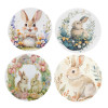 PLACEMAT EASTER 15IN DIA 4AST BUNNY PRINTS EA W/HT/JHOOK IN 36PC TRAY DISPLAY