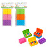 BUILDING BLOCK EASTER CANDY CONTAINER HINGED 6PK BRITES/PASTELS PBH
