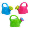 WATERING CAN W/FLOWER SPOUT KIDS PLASTIC TOY 3AST COLORS/BEACH OR GARDEN USE/HT
