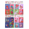VALENTINE STICKER CARDS 28CT/7SHEET W/HOTSTAMP PB/INSERT 4AST