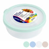 FOOD STORAGE CONTAINER ROUND RUBBER RIM ON LID IL17 - DIA X 2.8H