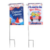 YARD BANNER PATRIOTIC 8X11.5ON 24IN METAL STAKE