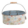 CADDY 12X5.5X8 MIXED FLORALS METAL/PAPER/WOOD