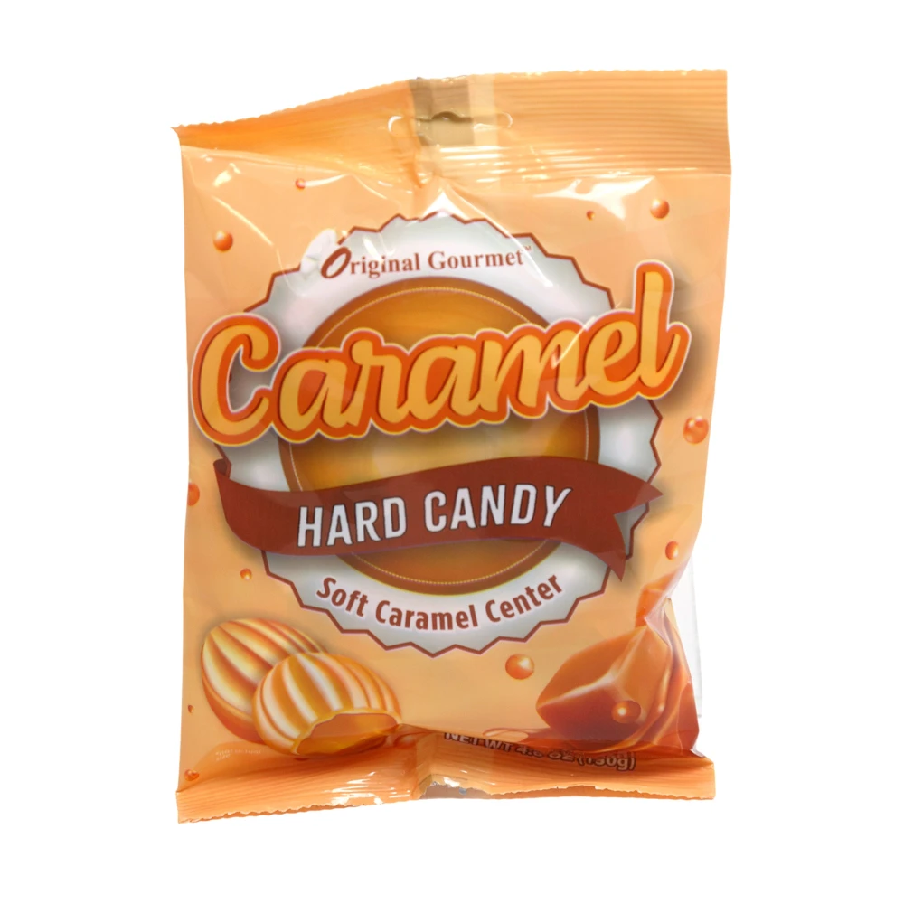 ORIGINAL GOURMET CARAMEL HARD CANDY W/SOFT CARAMEL CENTER 5 OZ PEG