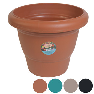 PLANTER ROUND 16.25 INCH DIAMETER 13 INCH TALL 4 COLORS BAGGED NOT BOXED