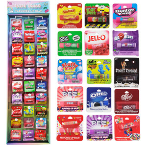 LIP BALM 15 ASSORTED CANDY FLAVORS 150CT POWER PANEL