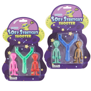 ALIEN TOY SOFT STRETCHY SHOOTER 4IN 4AST COLORS/BLISTER CARD